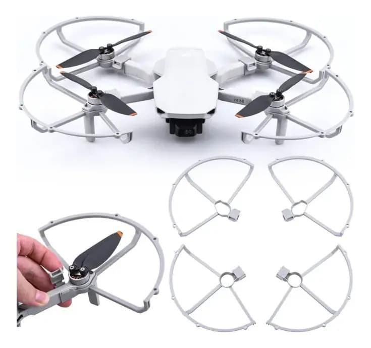 Protetor De Hélices Drone Dji Mini 2 Mavic Mini E Mini Se Cinza