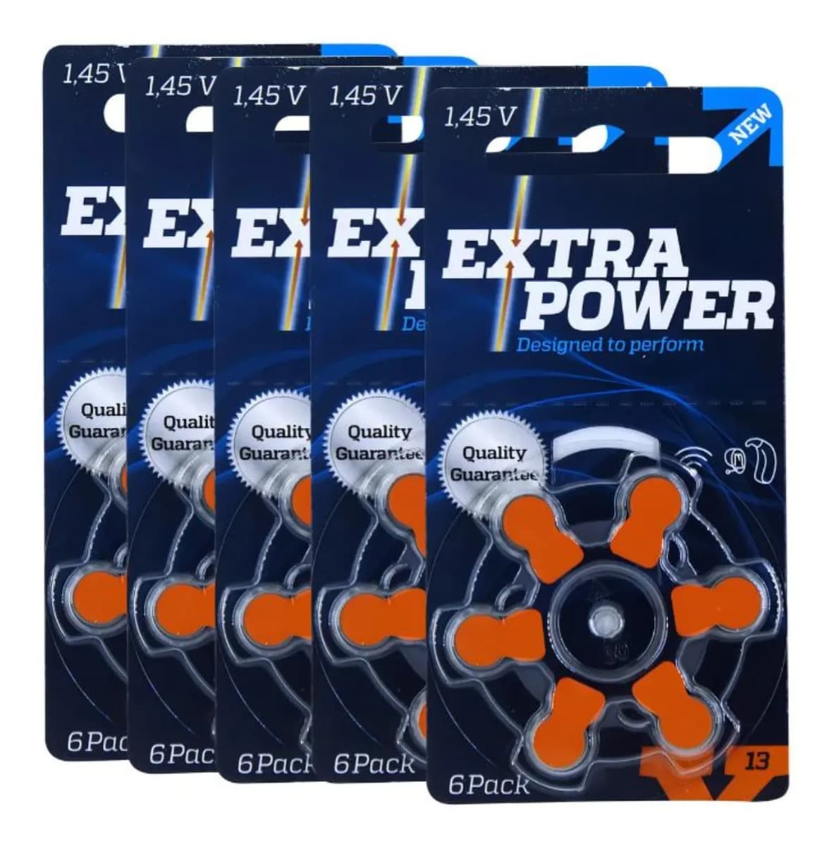 05 Cartelas Bateria Extra Power Pr13 (30 Unidades)
