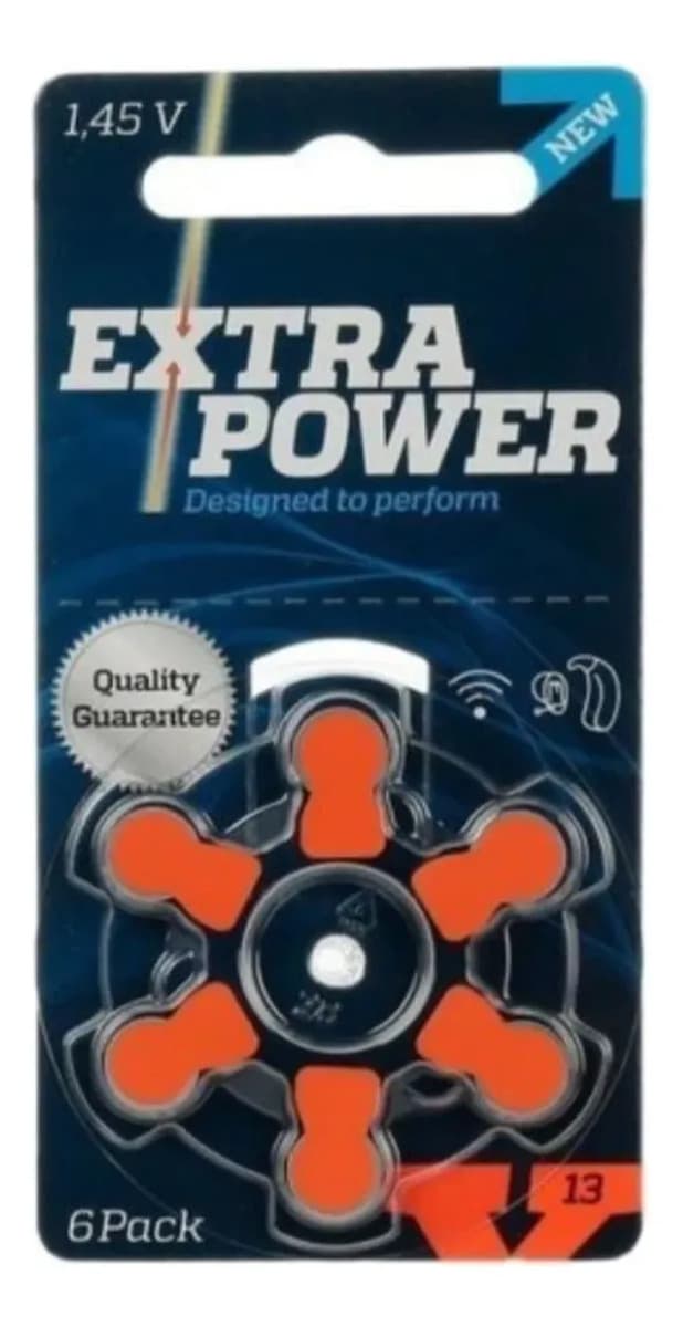 Pilha Auditiva Extra Power 13 6 Unidades Original