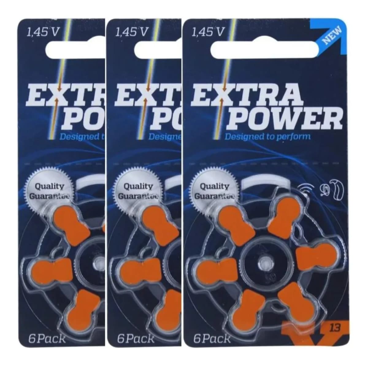 18 Pilhas Baterias 13 Pr48 Aparelho Auditivo Extra Power