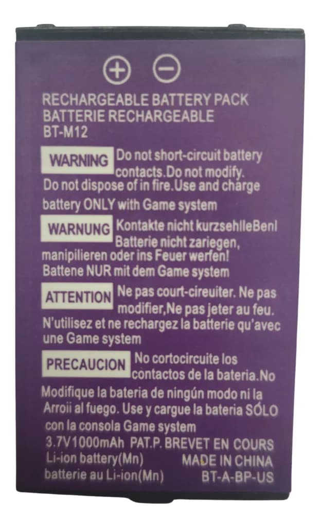 Bater.ia Nintendo Ds Game Boy Advanced Sp Gba-sp Nds Ntr003 Roxa